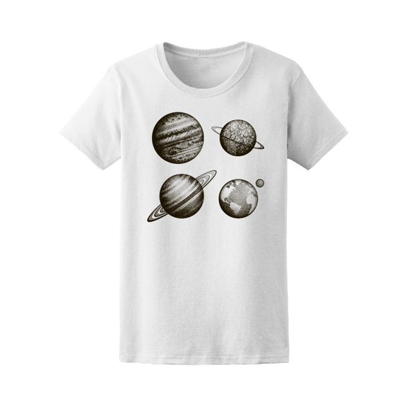 Vintage Planets In Solar System Tee Men's -Image by Shutterstock