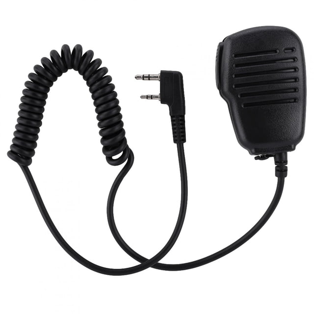 Minialtavoz PTT de 2 pines con micrófono, accesorios para walkie-talkie Baofeng UV5R 888S, Kenwood y TYT