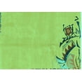 thumbnail image 1 of Ahgly Company Indoor Rectangle Abstract Turquoise Blue Modern Area Rugs, 6' x 9', 1 of 4
