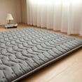 thumbnail image 3 of Premium Foam Japanese Futon Floor Mattress Twin Size 39"x 80",100% High Density Foam Comfortable Floor Mattress,3.5" Thicken Foldable Sleeping Pad,Dormitory Tatami Mat(Gray), 3 of 6
