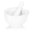 thumbnail image 1 of Porcelain Small Mortar and Pestle Ceramic Herb Grinder Pill Crusher Set 3.3 Inch White, 1 of 7
