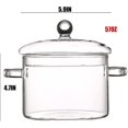 thumbnail image 2 of Glass Pots With Cover, 1.7 Liter Glass Stovetop Pot Heat-resistant Stovetop Pot And Pan With Lid, The Best Handmade Glass Cookware Set Cooktop Safe Fo, 2 of 5
