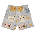 thumbnail image 7 of FORMRS Boys Swim Trunks Quick Dry Mesh Liner Boardshorts Sizes XS-XL, Cute Cartoon Cat, 7 of 7