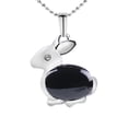 thumbnail image 1 of Beads Rabbit Animal Necklaces & Pendants Chakra Reiki Pink Purple Crystal, 1 of 6