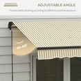 thumbnail image 4 of Outsunny&nbsp;12' x 10' Patio Retractable Awning Sunshade Shelter Beige & White, 4 of 9