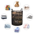thumbnail image 6 of PAYOHTO Foldable Laundry Room Hamper Bucket Waterproof Bathroom Basket for College Student Living Room Storage Pillows Blankets Sailing Sailboat Sea, 6 of 8