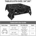 thumbnail image 6 of Halloween Square Tablecloth 54x54 Inch Black White Bats Spider Webs Table Cloth Halloween Fall Autumn Holiday Table Covers Polyester Indoor Outdoor Tablecloths for Kitchen Dining Party, 6 of 7