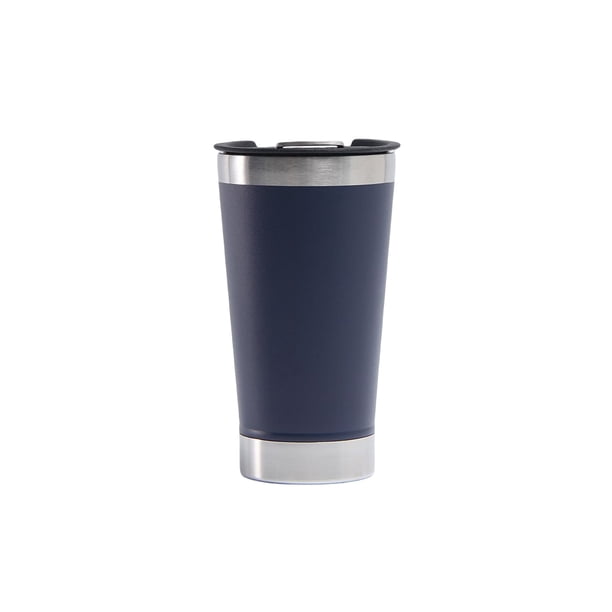 Bearachild Frasco de vacío de acero inoxidable, botella de bebida de gran capacidad, senderismo, fiesta de viaje, taza de café portátil para jugo de agua Suministros térmicos Azul oscuro Bearachild HA074479-09