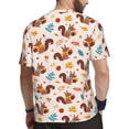 thumbnail image 2 of Wukai Forest Squirrel Nuts Print Men's Short-Sleeved Mesh T-Shirt,Quick-Dry Short Sleeve Workout T-Shirt-5X-Large, 2 of 8