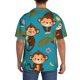 thumbnail image 3 of Balery Monkeys Swinging from Palms Camisa Casual de Manga Corta con Botones para Hombre, Texturizada, Estilo Cubano, para Playa, Verano-Medium, 3 of 5