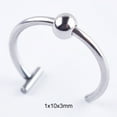 thumbnail image 4 of Lip Ring No Piercing Stainless Steel Decorative Fake Nose Ring Faux Lip Hoop, 4 of 10