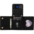 thumbnail image 3 of Phone Case for Samsung Galaxy Z Flip 4 5G 2022 Wallet Cover with Credit Card Holder Slot Crossbody Strap Lanyard Cell ZFlip4 Z4 Flip4 4Z Women Girls Men Black, 3 of 13