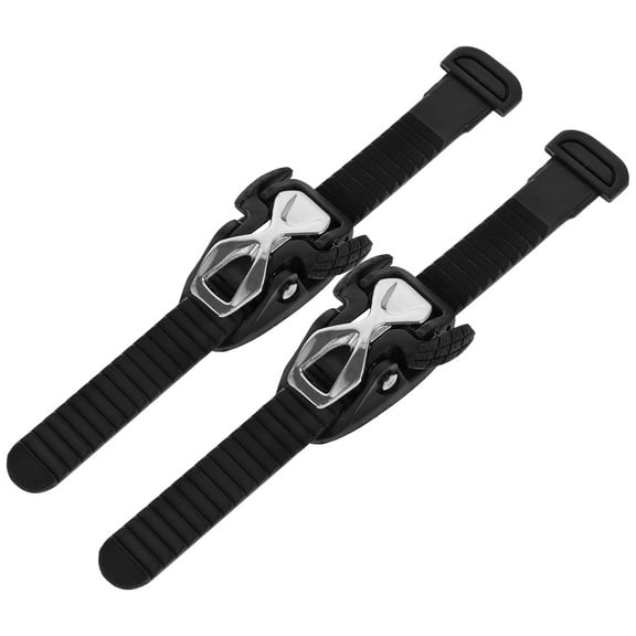 OFFIGAM 2 Sets Replacement Roller Skate Buckle Straps Nylon Black and Easy to Install Accessories