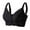 Black, variant on Censtreet Women's Zip Front Sports Bra Wireless Post-Surgery Bra Active Yoga Sports Bras