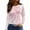 Pink, variant on WTOBBY Stylish Women's Casual Slit Hem Floral Print T-Shirt, Round Neck Long Sleeve Top with Comfortable Fit for Ladies Fashion and Daily Activities,Beige L