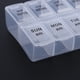 thumbnail image 3 of Organizador de pastillas Likrtyny 14 compartimentos Portable blanco, 3 of 9