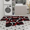 thumbnail image 6 of Modern Abstract Art Kitchen Mats for Floor Cushioned Anti Fatigue 2 Piece Set Kitchen Runner Rugs Non Skid Washable Geometric Circle Black Red Doormat for Kitchen Bathroom Bedroom Decor, 6 of 6