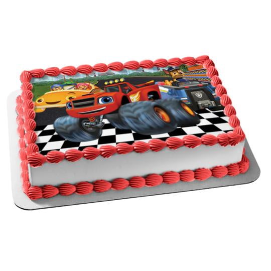 7.5 BLAZE AND THE MACHINES EDIBLE ICING SHEET BIRTHDAY CAKE TOPPER 