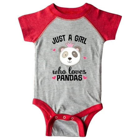 

Inktastic Just a Girl Who Loves Pandas Gift Baby Girl Bodysuit