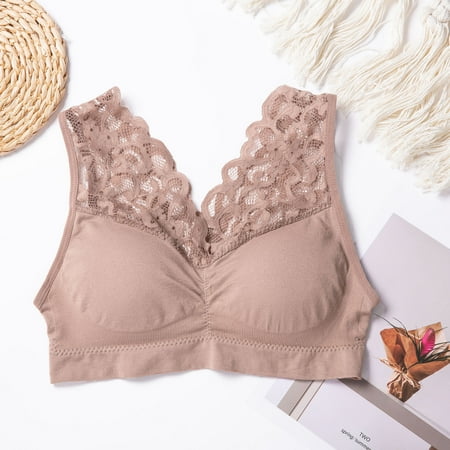 

Levmjia Sports Bras For Women Plus Size Clearance Women s Plus Size Lace Vest-Style Tube Top Back Wrap And Chest Underwear