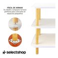thumbnail image 3 of Mesa Centro Buro Minimalista Madera Lateral 3 Repisas Blanco, 3 of 6