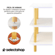 thumbnail image 3 of Mesa Centro Buro Minimalista Madera Lateral 3 Repisas Blanco, 3 of 6