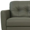 thumbnail image 4 of HomeRoots 491284 83 in. Leather & Black Sofa, Green, 4 of 5