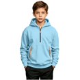 thumbnail image 6 of Frnrwgo Boys Hoodie 5-15Y Fleece Lined Half Zip Heavyweight Pullover Sweatshirt for Fall Winter, 6 of 10