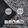 thumbnail image 5 of Avraham  Throw  Black  Polyester  50"x60"  Two  Tone  Shaggy, 5 of 8