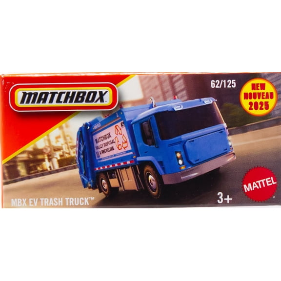 Matchbox MBX EV Trash Truck Diecast Car