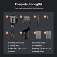 thumbnail image 2 of Repaly Compact Slow Masticating Juicer -Juicer Machines Up to 92% Juice Yield 3.1"" Wide Chute for High Nutrient Fruits Vegetables,Cold Press Juicer, 2 of 9