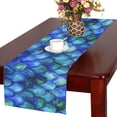 thumbnail image 2 of BSDHOME Mermaid Table Runner Home Decor 16x72 Inch, Watercolor Fish scales Table Cloth Runner for Wedding Party Banquet Decoration, 2 of 5