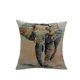 thumbnail image 5 of Juego de 4 fundas de cojín de sofá con diseño de elefante, 45x45cm, funda de almohada decorativa de lino para dormitorio, sofá, cama, jardín TUNC Sencillez, 5 of 5