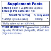 Hi-Tech Pharmaceuticals NAC 600mg 100 Capsules