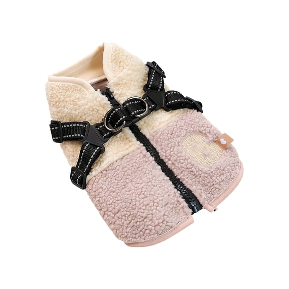 NovaStitch Dog Winter Coats Puppy Jackets Cozy Fleece Pet Vest Outdoor Cold Weather Pet Apparel for Small Dogs Pink XL