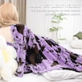 thumbnail image 5 of Flannel Kids Blanket Purple Violet Lavender Lilac Soft Lightweight Plush Fuzzy Warm Fleece Throw Blanket Cute Purple Gifts Stuff Decor for Boys Girls, 5 of 6