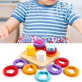 thumbnail image 4 of Juguetes De Clasificación Y Apilamiento De Madera Para Niños, Bloques De Reconocimiento De Color Con Forma Geométrica, Rompecabezas De Aprendizaje Temprano, Juego De Mesa, Regalos Para Niños Eigraketly FN005778-00, 4 of 6
