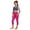 Hot Pink, variant on CYRBOKO Girls Leggings with Pockets, Stretchy Elastic Waist Sports High-waisted Girls Skinny Capri Pants Army Green Size 10-12 T