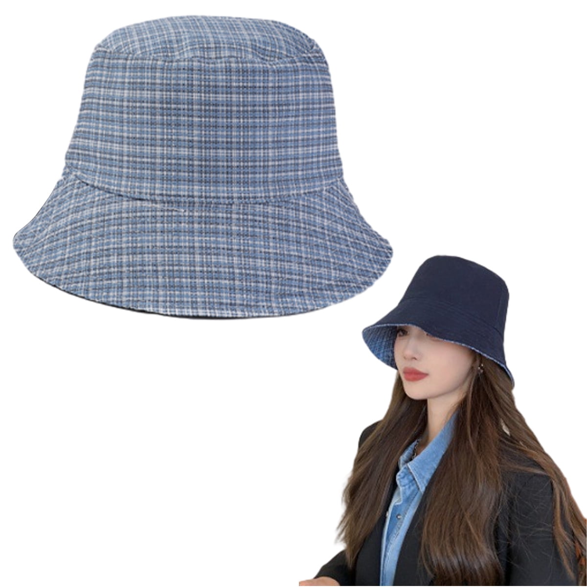 Reversible Bucket Hat For Women & Girls – Double-Side Sun Hat For Beach, Fishing & Outdoor