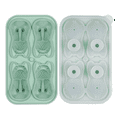 thumbnail image 3 of French Bulldog Ice-Cube Mold, 4 Hole Fun Shapes Frenchie Bull Dog Ice-Cube Tray for Whiskey,Cocktail, Green, 3 of 9