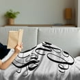thumbnail image 3 of Love What You Do Soft Flannel Fleece Blanket, Monochrome Style Lettering Design with Hand Calligraphy Elements, Cozy Plush for Indoor and Outdoor Use, 50" x 70", Charcoal Grey White, by Ambesonne, 3 of 5