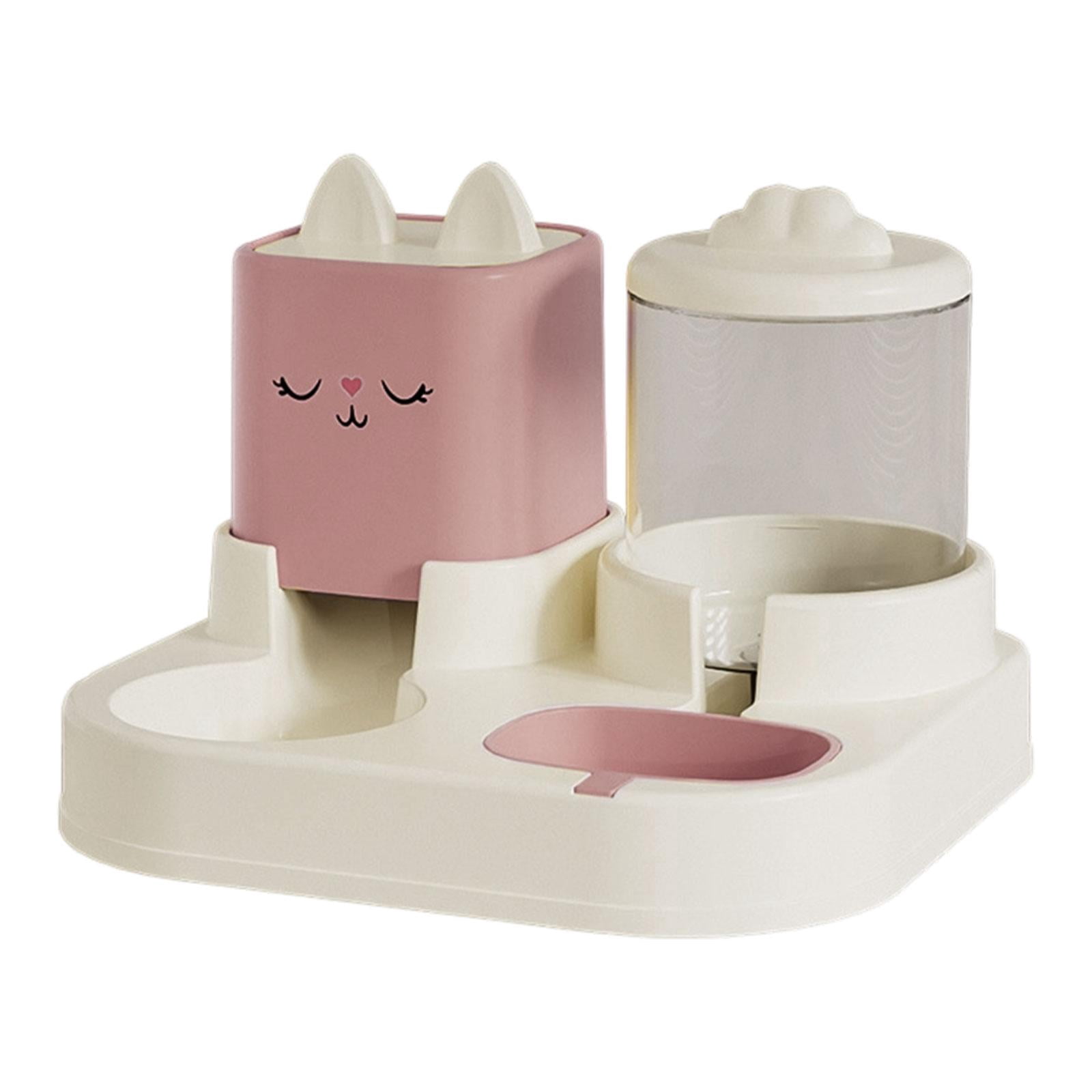 Fzaqwen Automatic Cat Feeder Anti Slip Base Cat Dog Bowl Feeding Station Food Feeder
