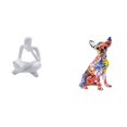 thumbnail image 1 of Figura de lector abstracto,Estatua de pensador abstracto,arte,manualidades,decoraciones,Figuras humanas decorativas para oficina,objetos coleccionables,Figura decorativa,Estatua de perro, 1 of 8