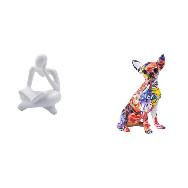 Figura de lector abstracto,Estatua de pensador abstracto,arte,manualidades,decoraciones,Figuras humanas decorativas para oficina,objetos coleccionables,Figura decorativa,Estatua de perro