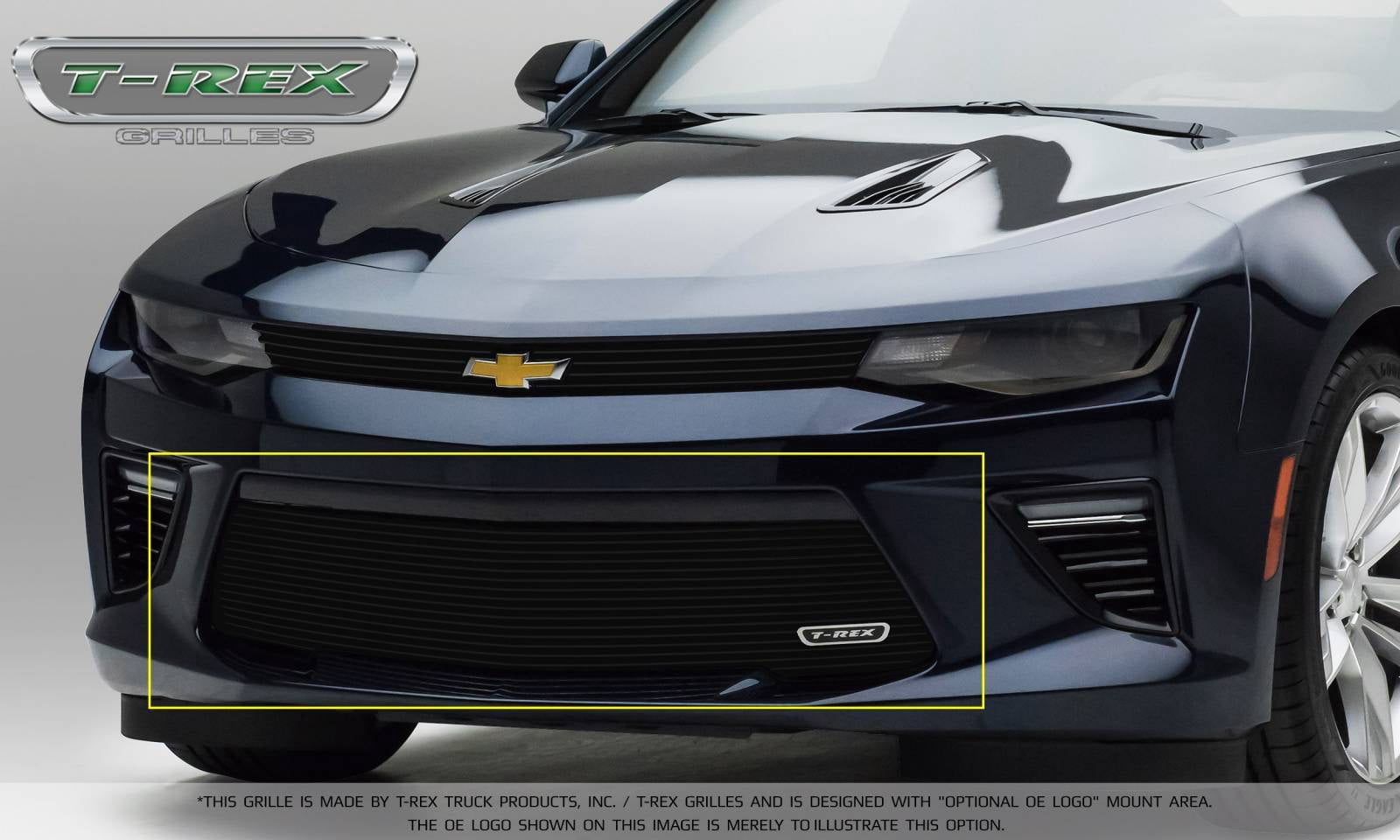 T-Rex Grilles 25036B Laser Billet Series Bumper Grille; Black; Overlay; 1 pc.;