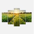 thumbnail image 2 of Green Wheat Field at Sunset - Landscape Photography Canvas Print, 2 of 3