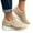 Beige, variant on Womens Mesh Casual Wedge Sneakers Trainers Sports Jogging Running Gym Shoes