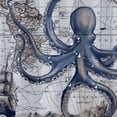 thumbnail image 5 of Orinice  Nautical Octopus Shower Curtain Funny Fun Kraken Anchor Ocean Cool Pirate Ship Anime Sailboat Beach Theme Map Coastal Sea Kids Boys Home Bathroom Decor Bathtub Set, Blue White Gray 36x72, 5 of 7