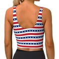 thumbnail image 3 of Lsque American Patriotic Stars And Stripes Printed Women'S Sports Bra, Compression, Moisture Wicking, High-Impact Sports Bra For Women,Supportive sports bra-, 3 of 9