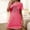 Hot Pink, variant on Cxenplz Womens Halloween Nightgown Casual Summer Fall Crewneck Short Sleeve T Shirt Deess Soft Loose Print Tunic Shirt Pajamas Sleepwear on Clearance